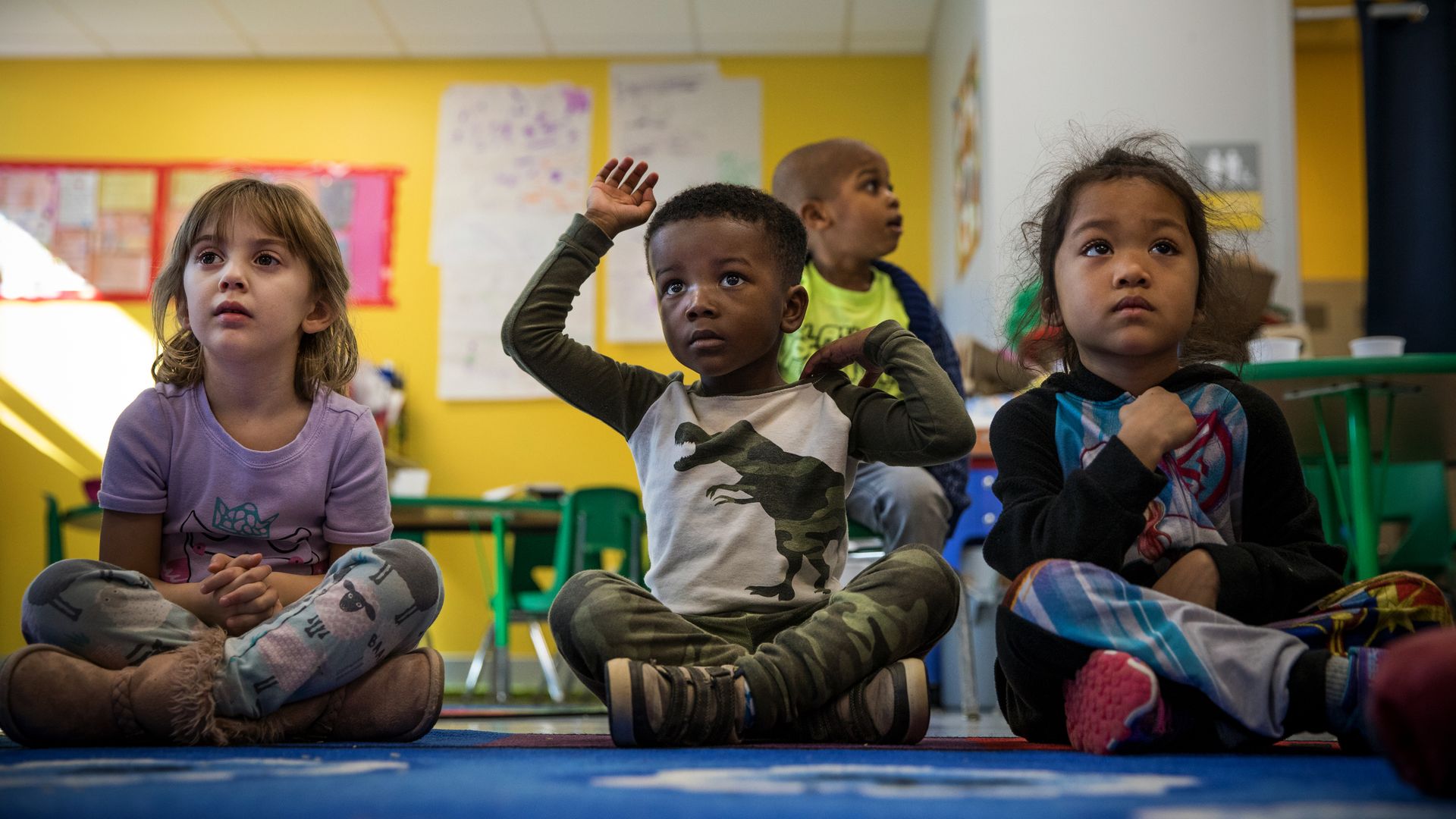 Students in a pre-K class at Elsie Whitlow Stokes Community Freedom Public Charter School.