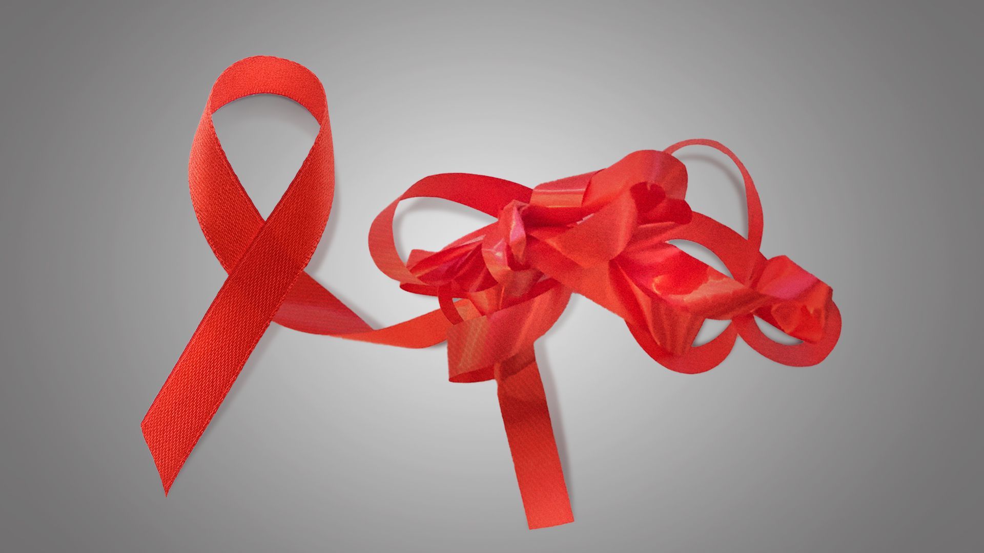 Illustration of a cause ribbon with one end tangled in a knot