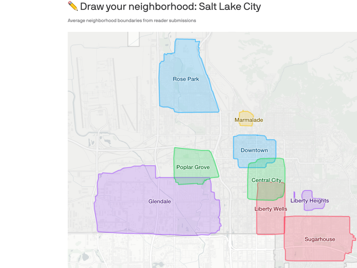 Salt Lake City's neighborhood boundaries aren't too controversial