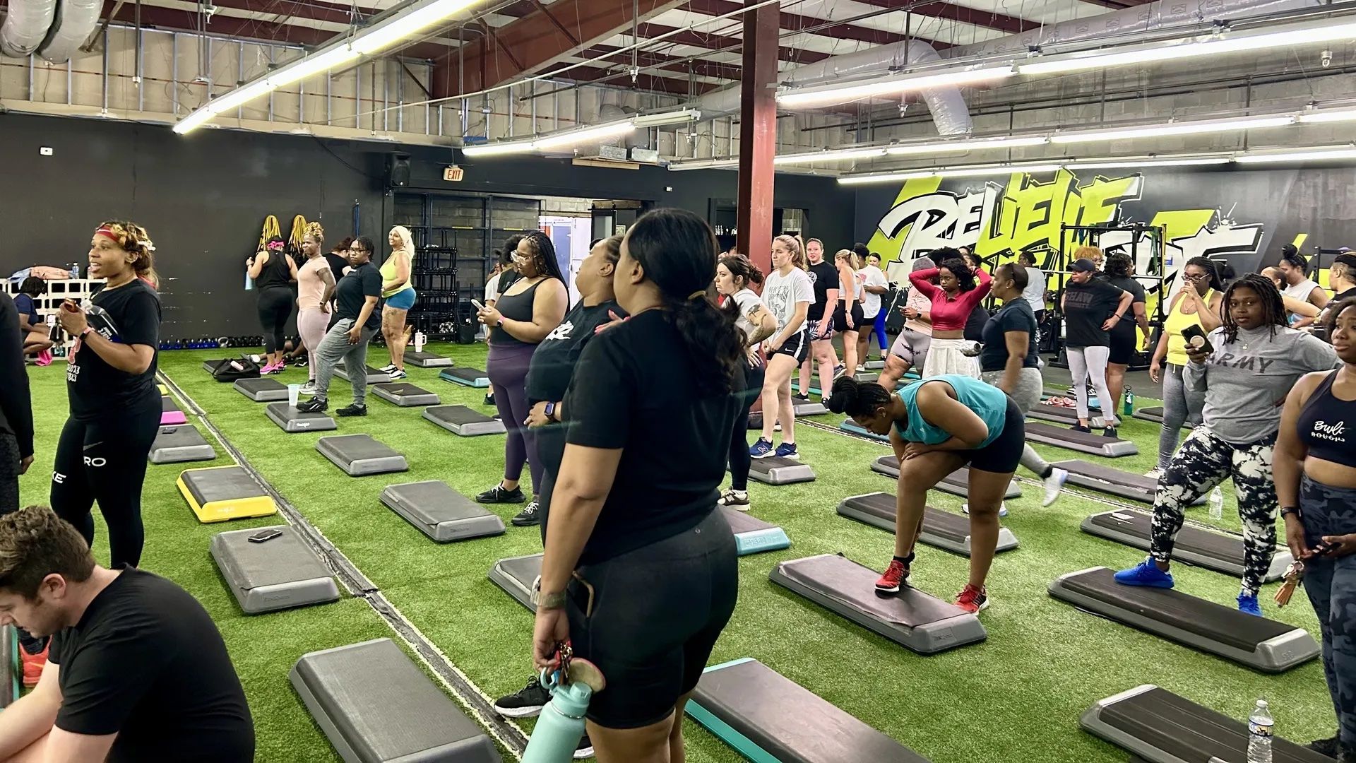 people working out