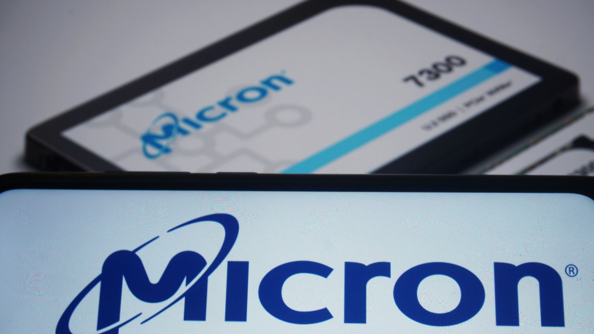 The Micron logo is pictured in Hangzhou, Zhejiang province, China, March 31, 2023. 