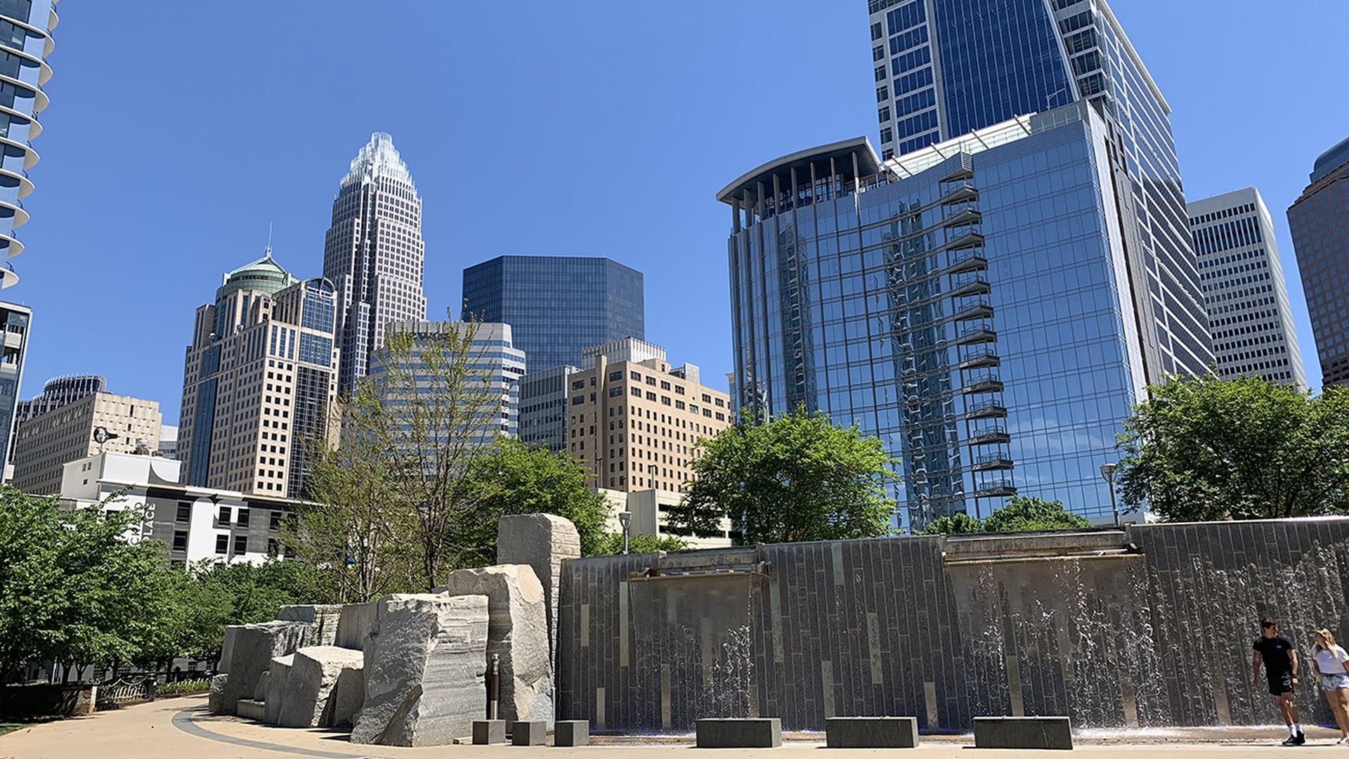 Charlotte skyline uptown romare bearden