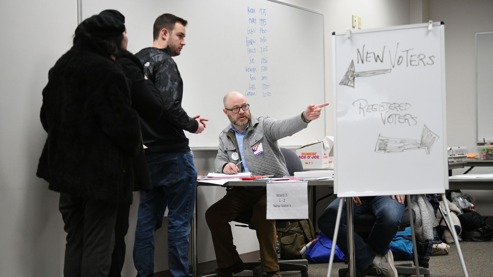 Primary voters in New Hampshire in February