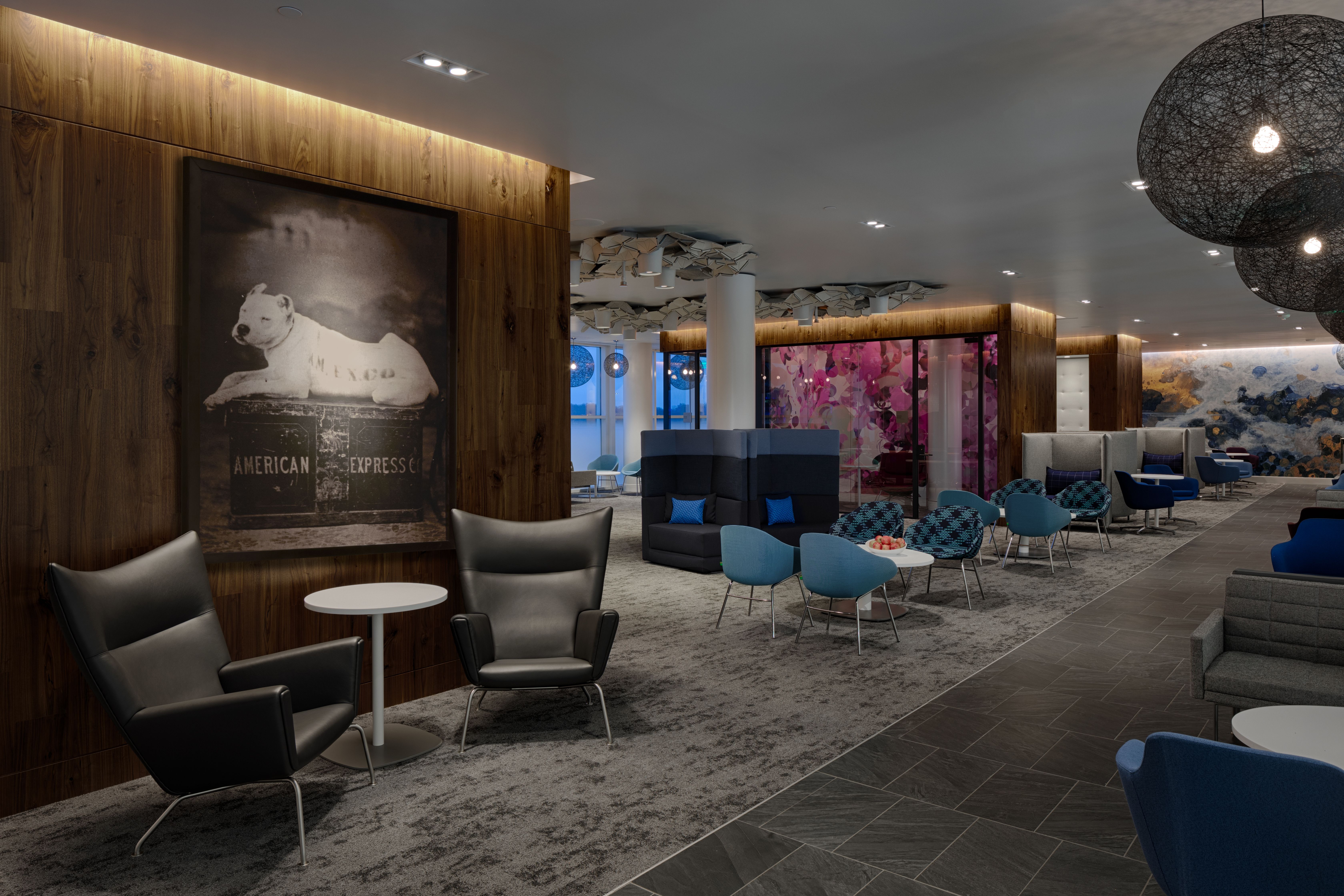 Inside the Amex Centurion Lounge at Charlotte Douglas International Airport. Photo: Courtesy of Amex