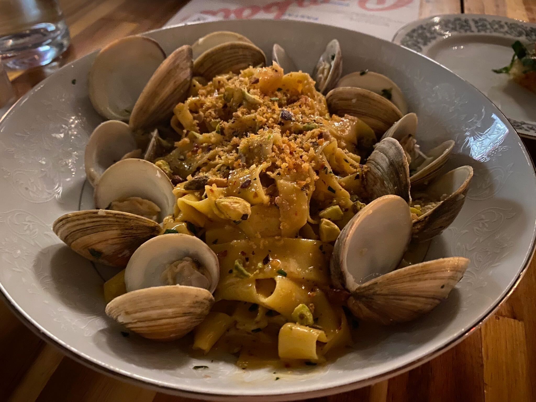 The clam pasta at Bombolo