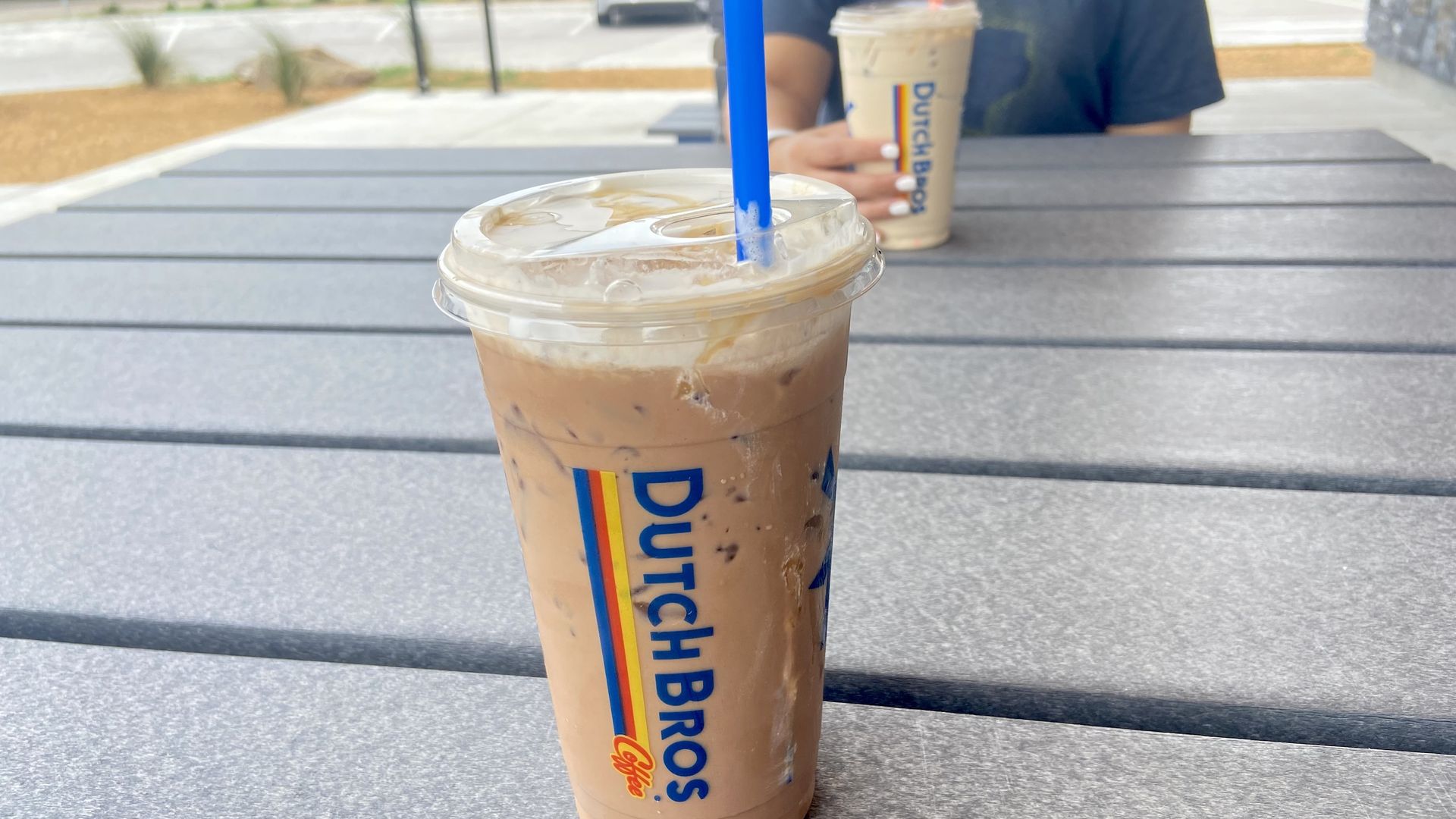 A photo of an iced coffee from Dutch Bros. 
