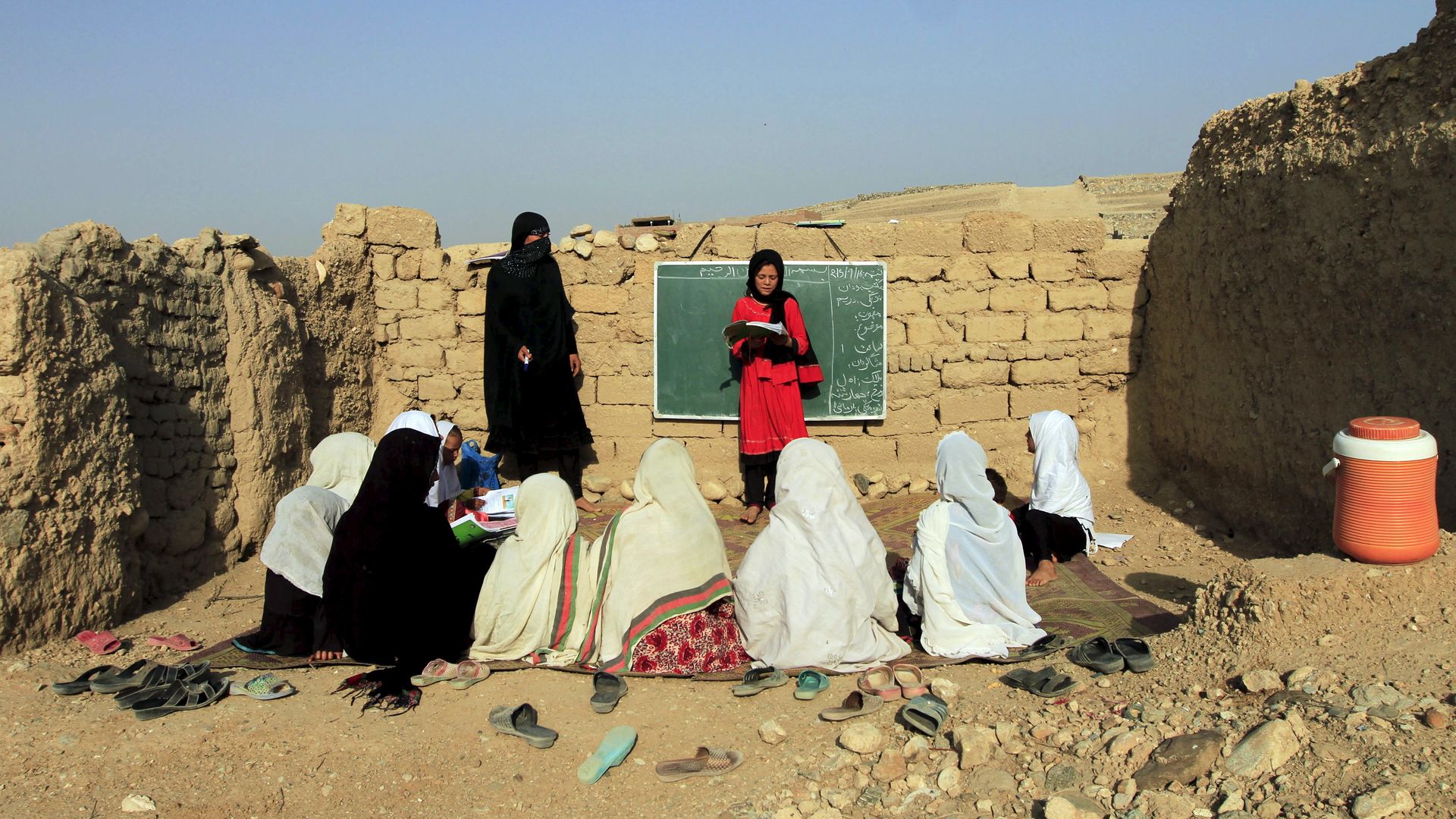 Girls studying in Jalalabad