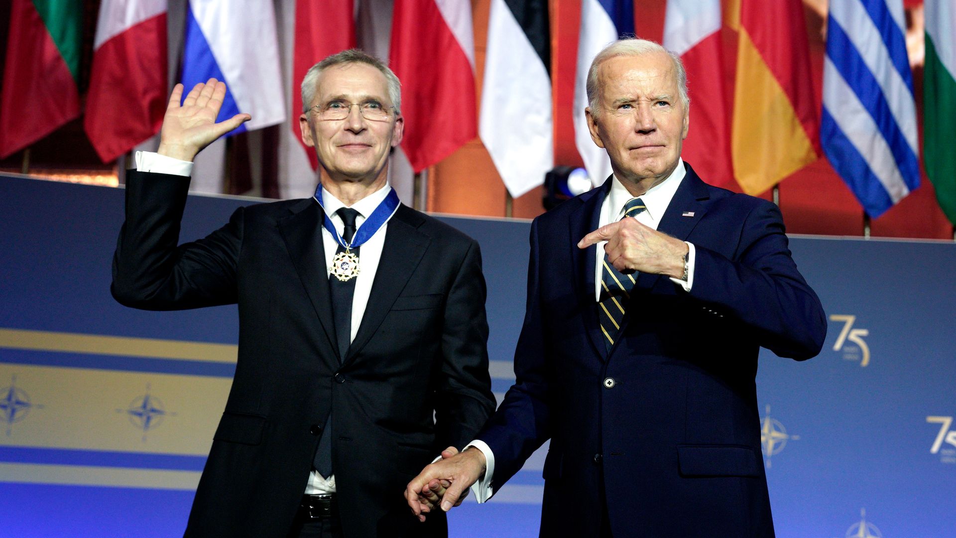 Biden, NATO şefi Jens Stoltenberg'e Özgürlük Madalyası verdi