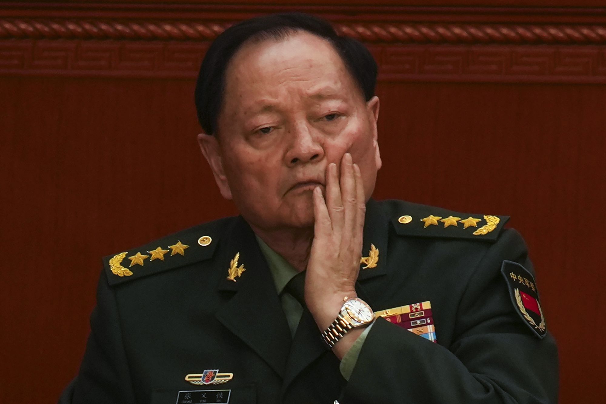 Chinese general Zhang Youxia attends the opening session of the National People's Congress last year. 
