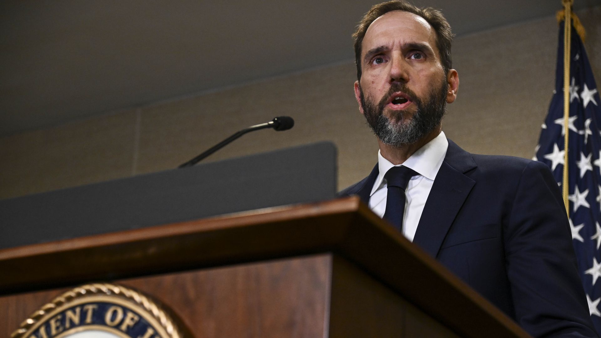 : Special Counsel Jack Smith announces indictment of former President Donald Trump during a press conference on August 1, 2023 in Washington, D.C