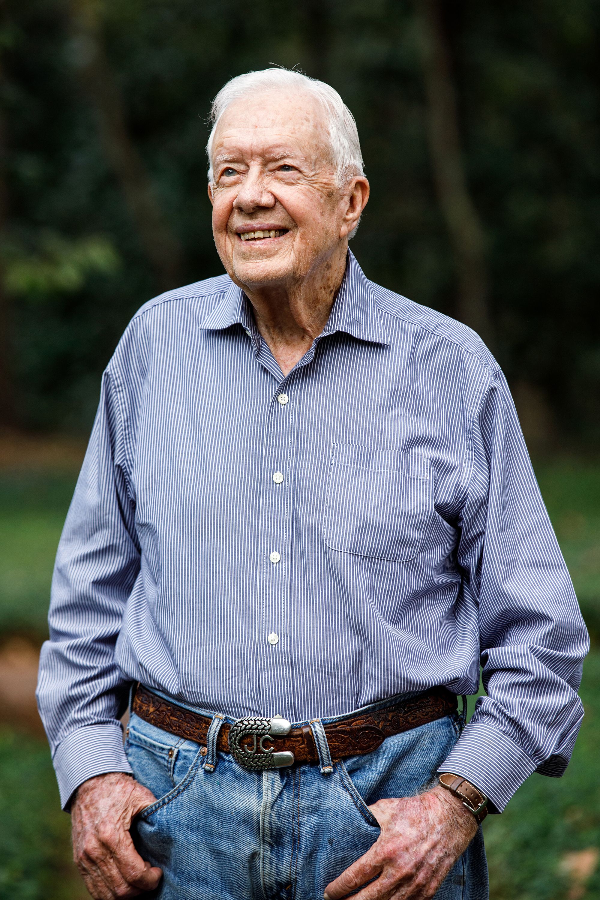 Former President Jimmy Carter at his home in Plains, Ga., in September 2017. 
