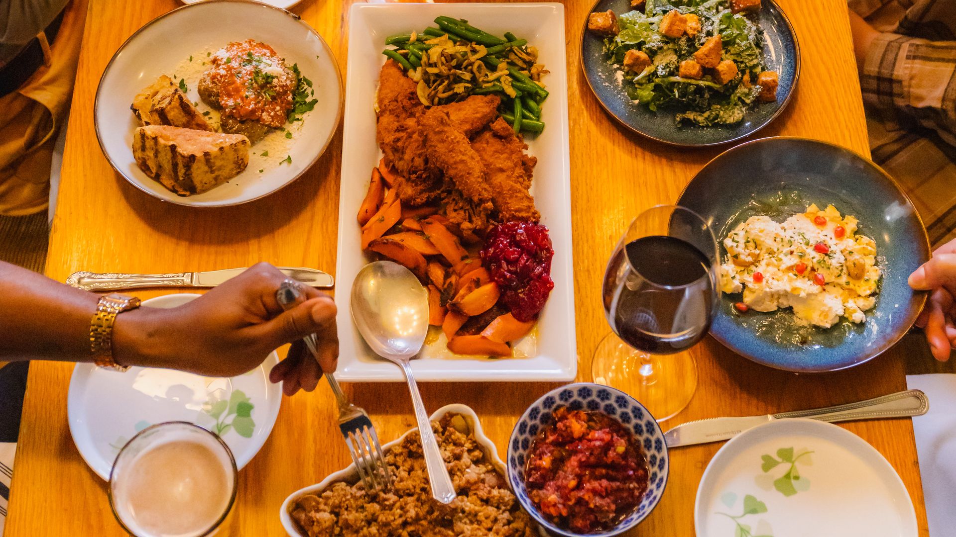 The vegan Thanksgiving spread at Fitz on 4th in Philadelphia.