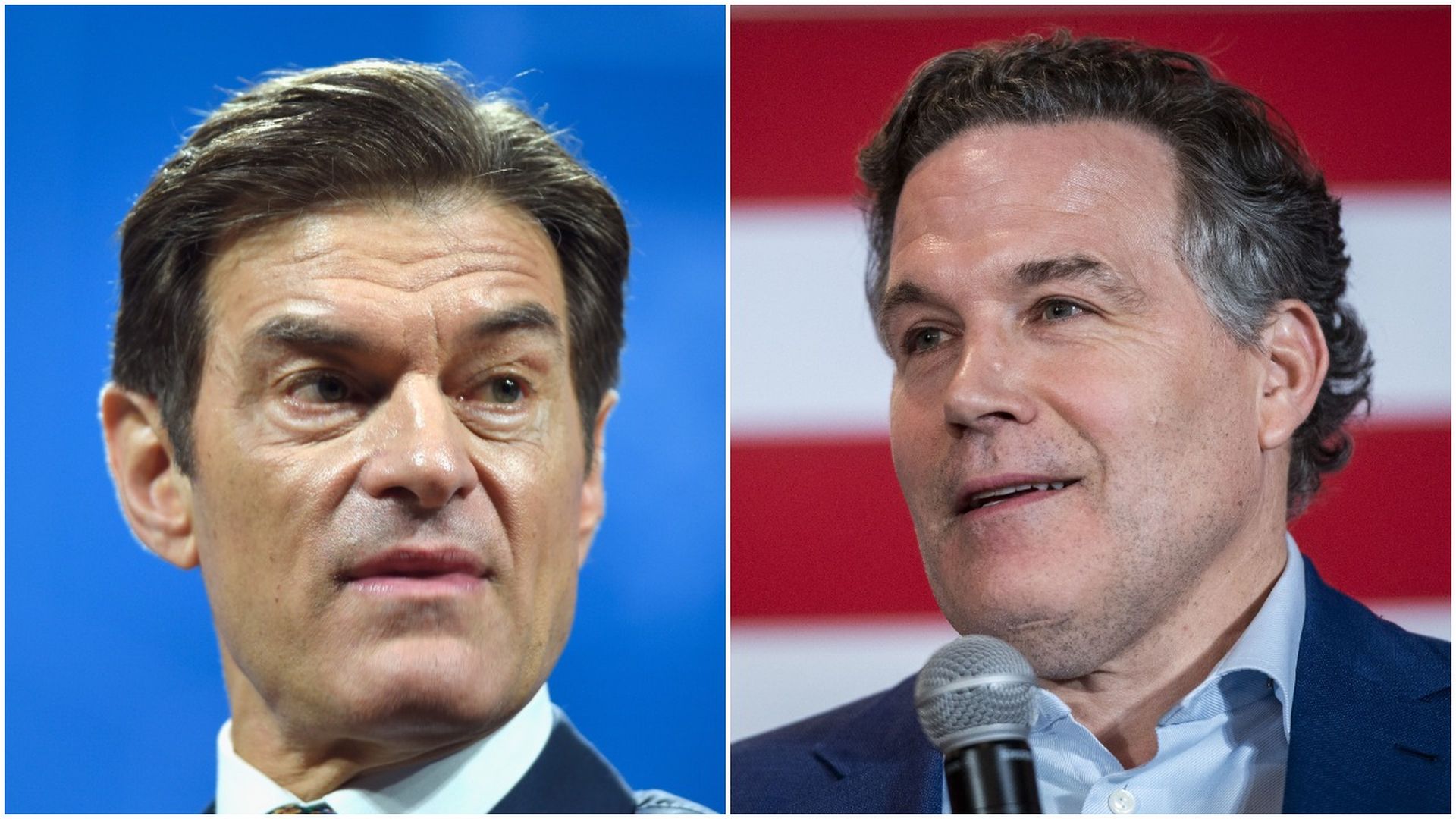 Photo Mehmet Oz on the left and David McCormick on the right