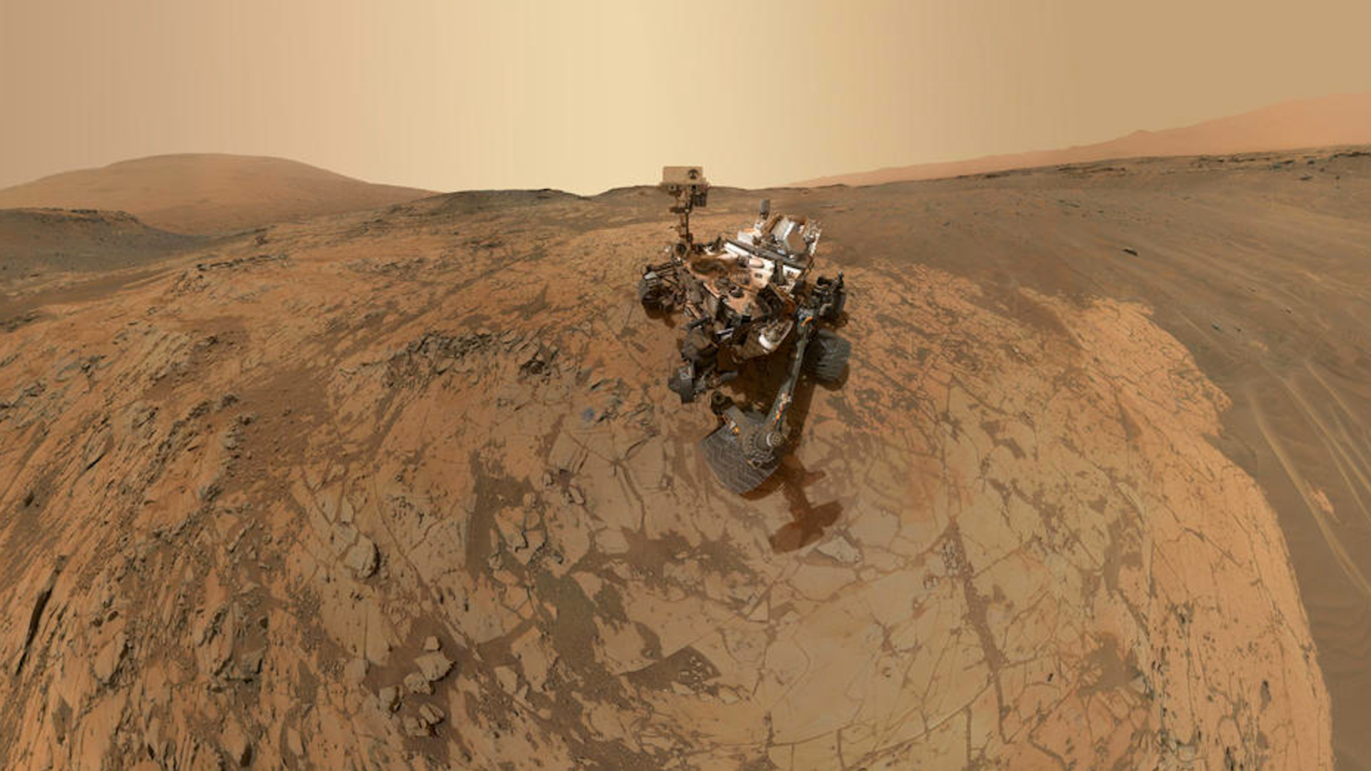 A self-portrait of NASA's Curiosity Mars rover .