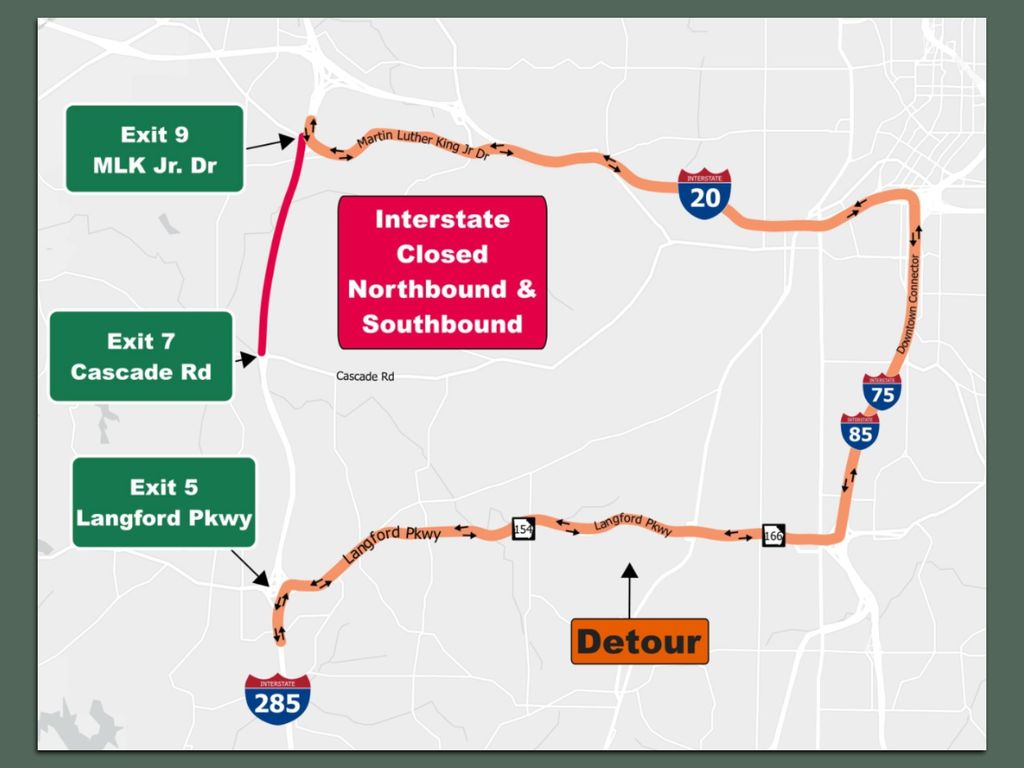 Atlanta I-285 closure this weekend: Full shutdown near I-20