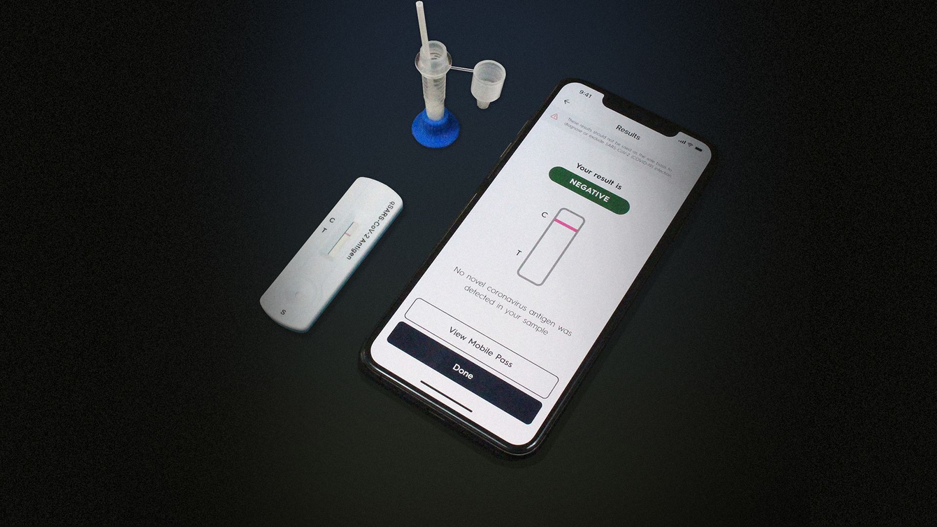 The Gauss/Cellux rapid at-home COVID-19 test. 