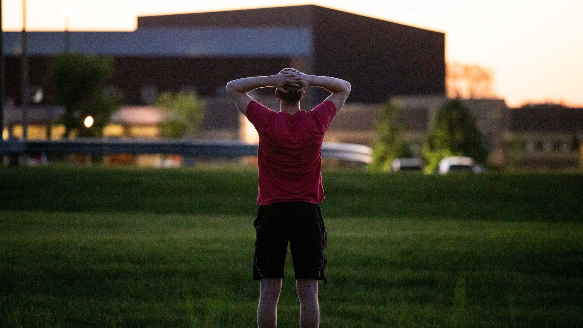 A photo outside a church in Ames, Iowa.