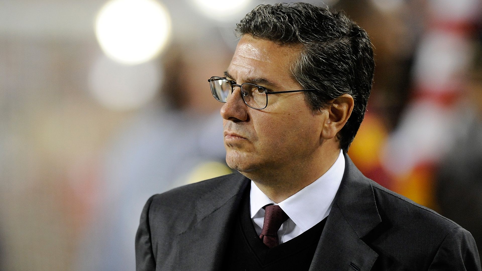 Washington Redskins owner Daniel Snyder looks on before a game between the New York Giants and Washington Redskins.