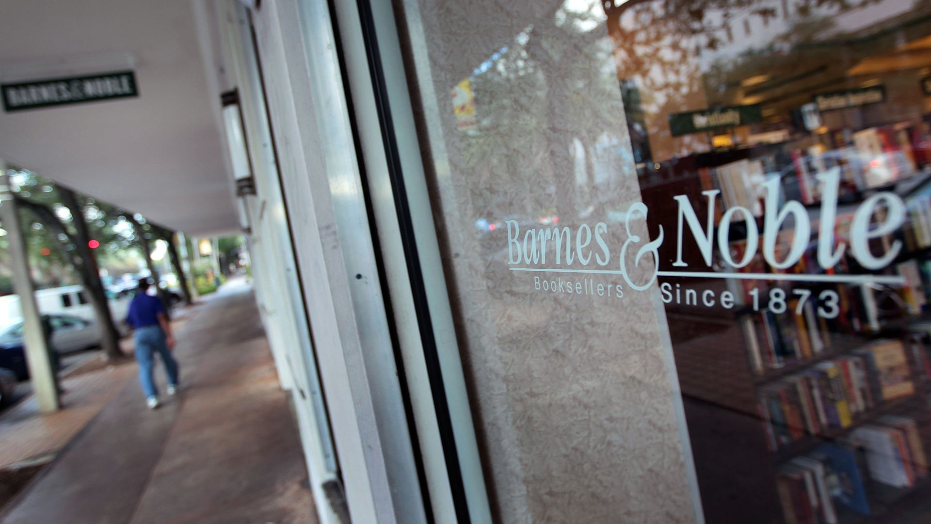 Closeup of a Barnes & Noble. 