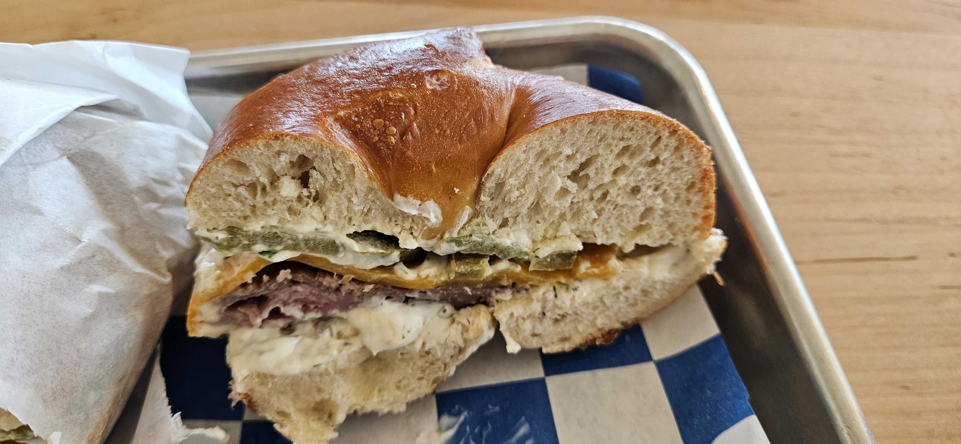 Really Hot Roast Beef sandwich from Bagelshop