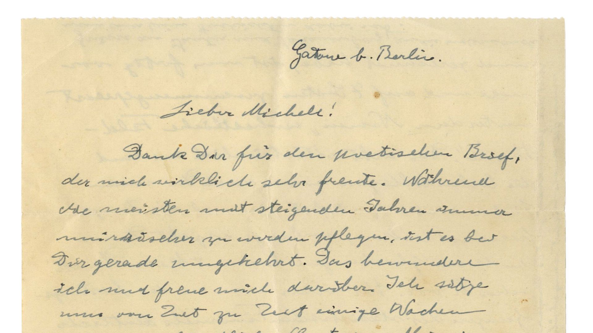 A 1929 letter from Albert Einstein to Michele Besso, written in German.