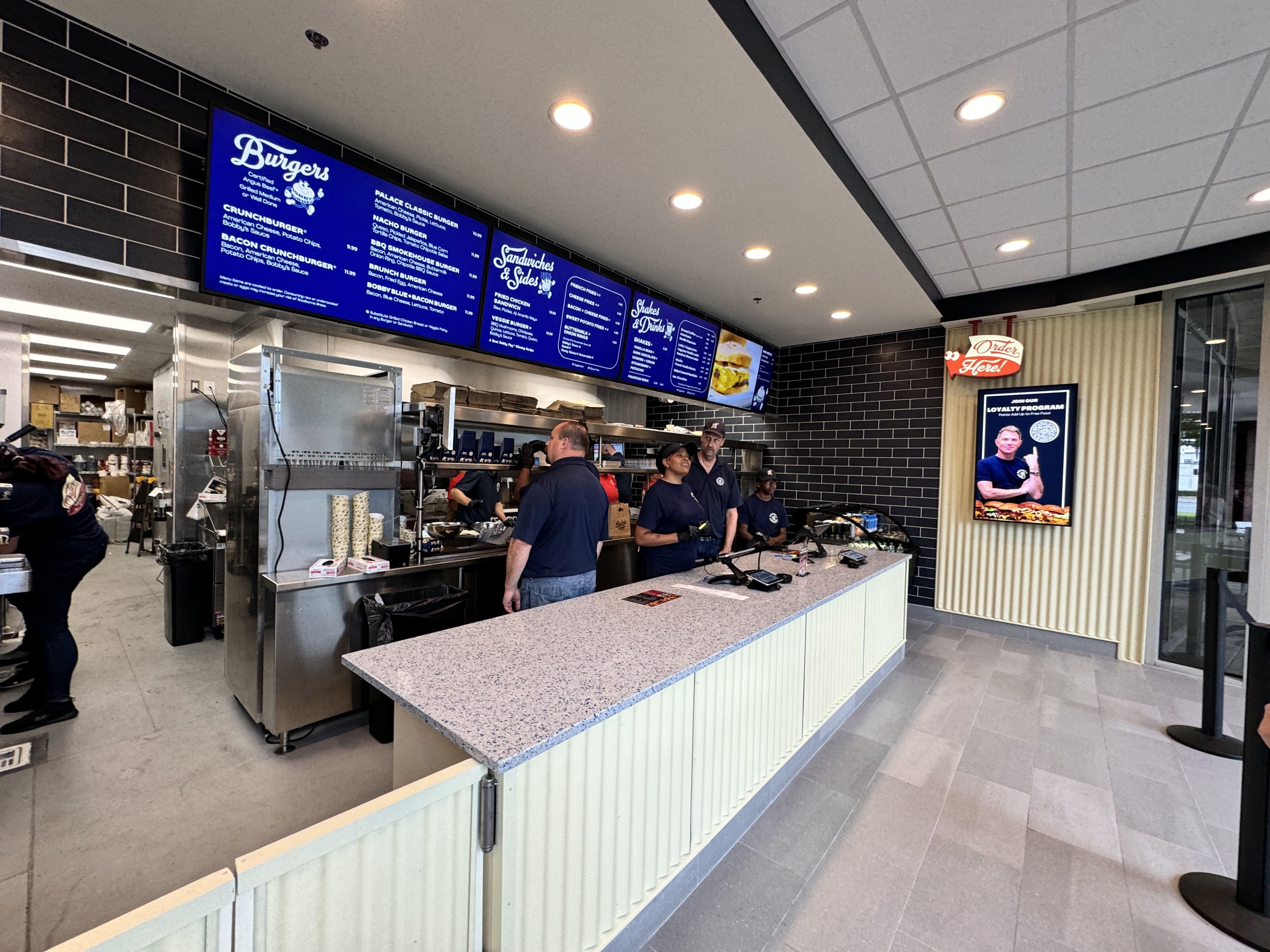 inside bobby's burgers restaurant