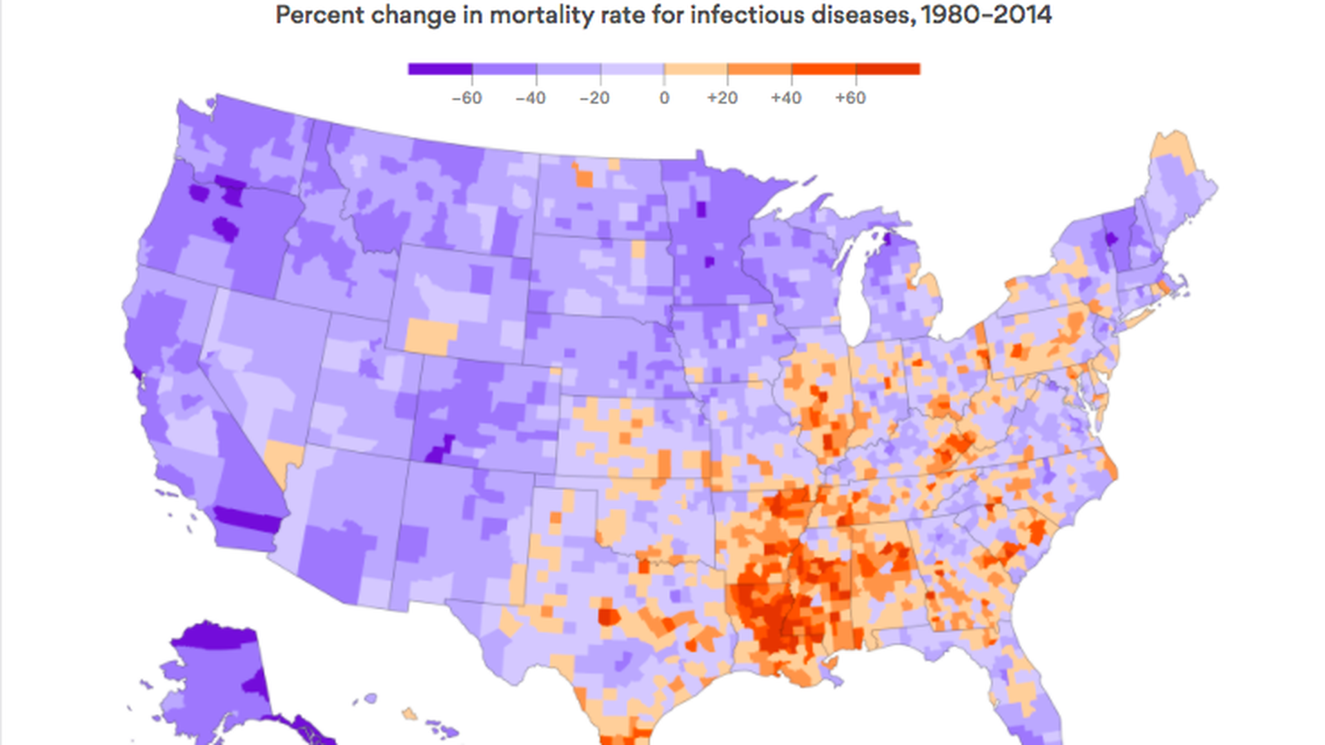 Fewer Americans are dying from infectious diseases but it all depends on where you live