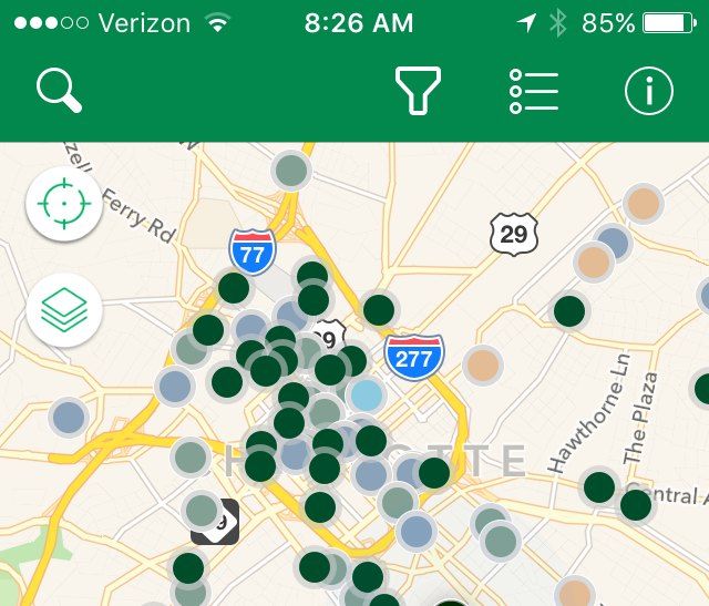 geocaching map charlotte
