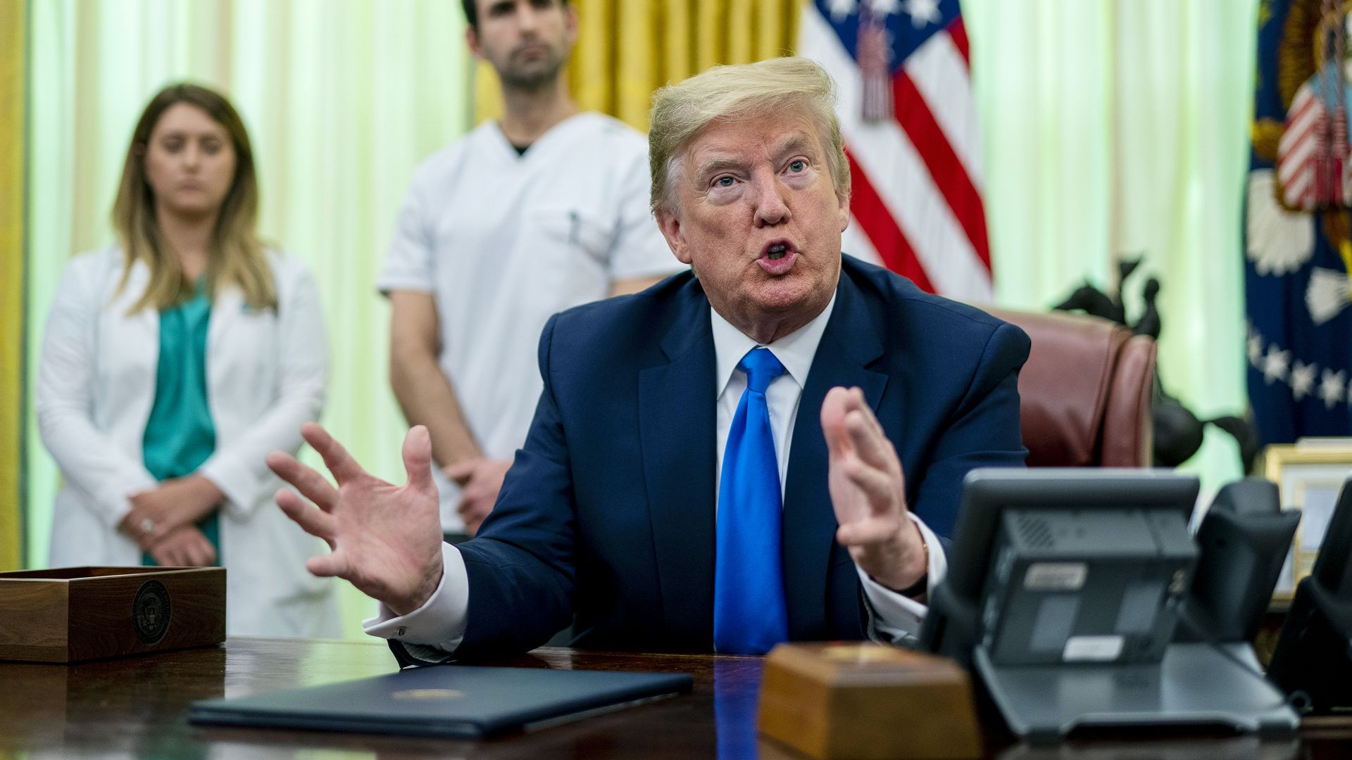 President Trump in the Oval Office