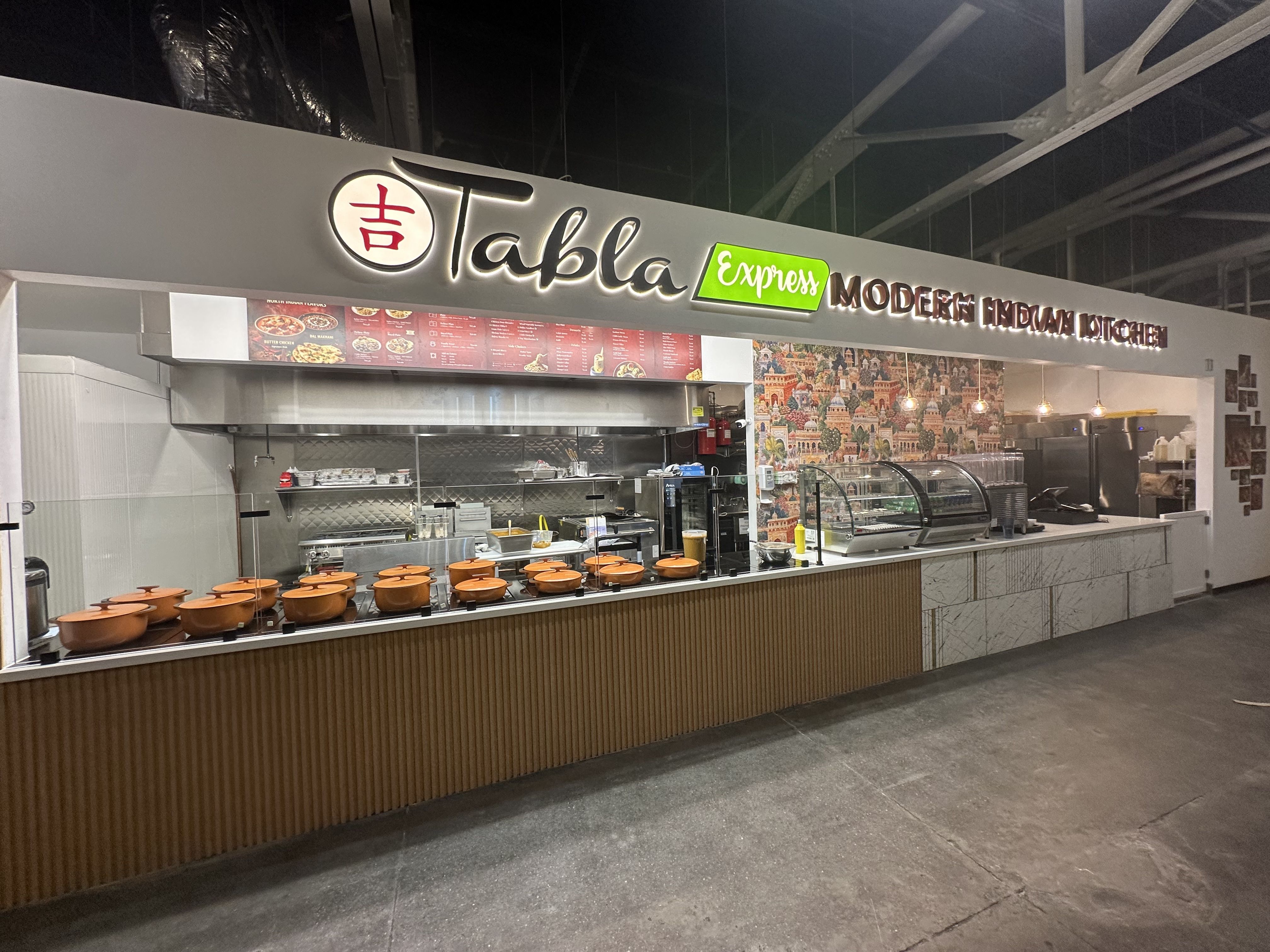 Tabla Express Modern Indian Kitchen, one of the vendors in Novo Marketplace, a food hall in Allston.
