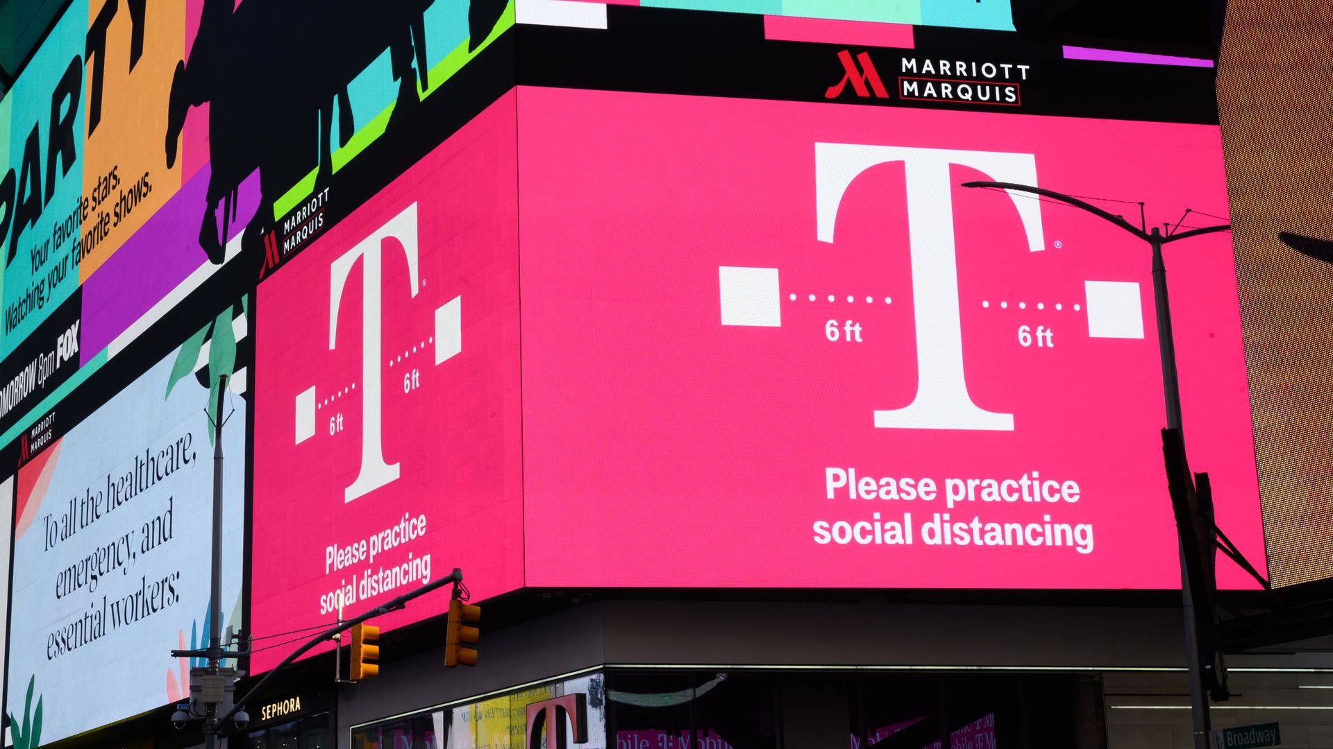 T-Mobile time square ad