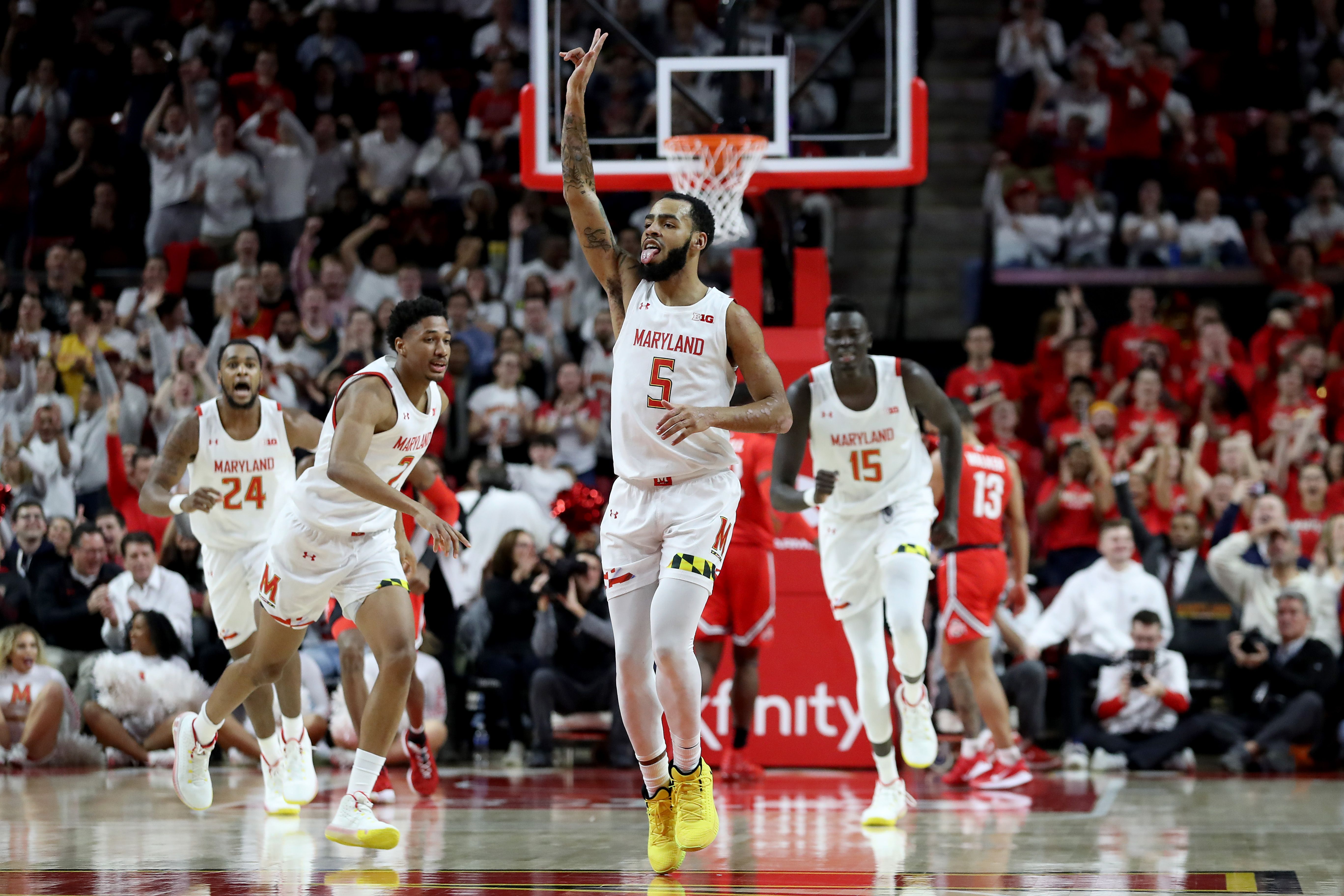 Maryland players celebrating