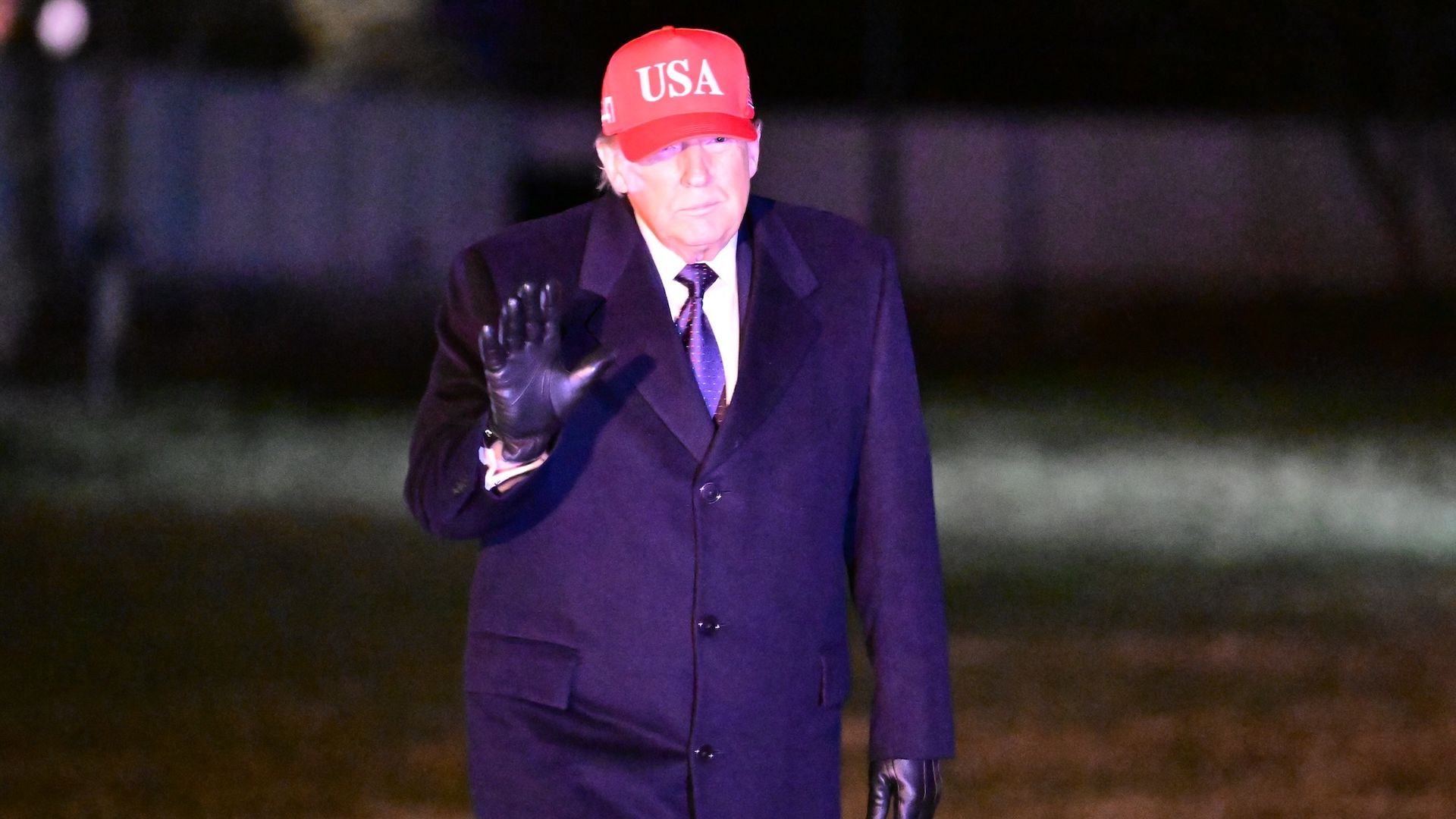 US President Donald Trump walks on the South Lawn of the White House after arriving on Marine One as joint U.S.â"Israeli military strikes on Iran continue, with attacks against Iranian targets, in Washington, DC, United States on March 1, 2026. 