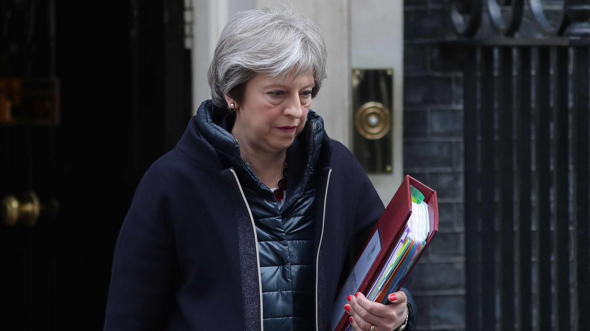 Theresa May leaving 10 Downing Street
