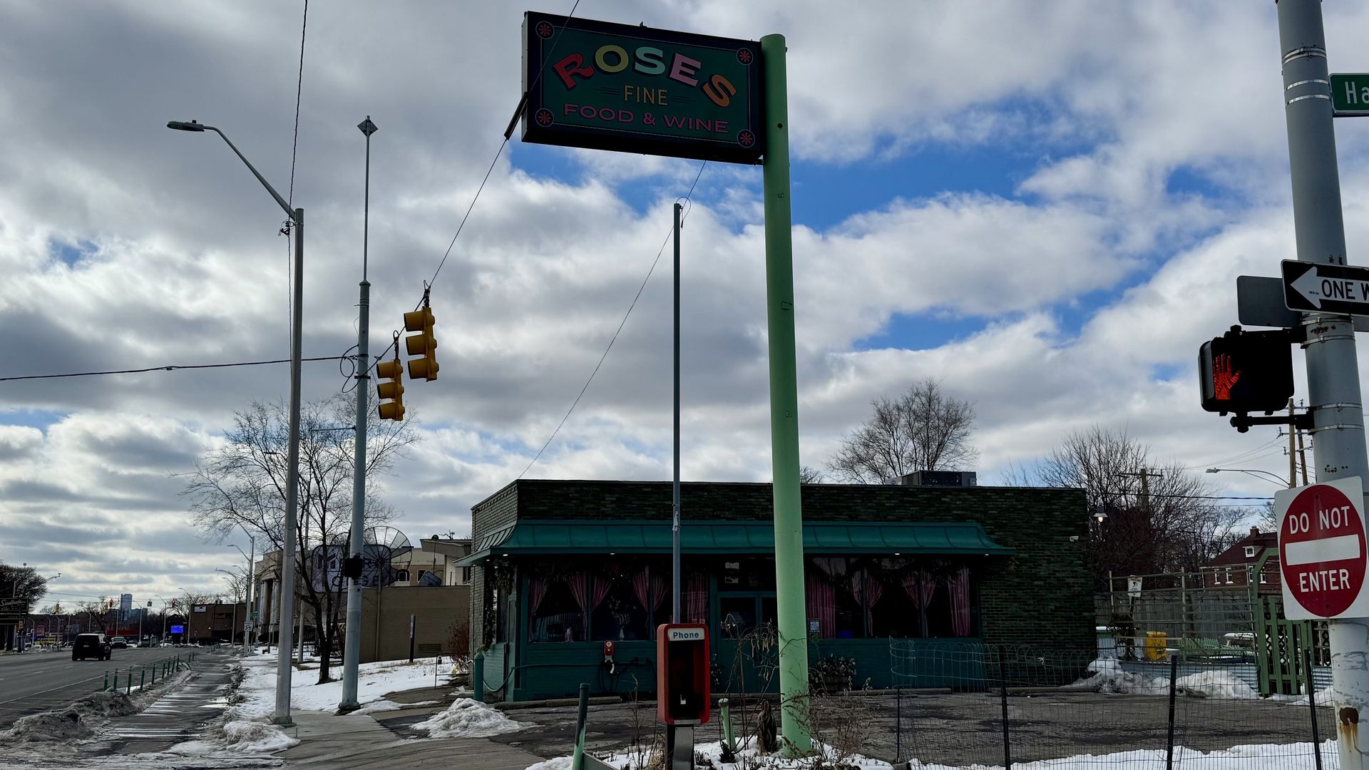 Rose's at 10551 E. Jefferson Ave. 