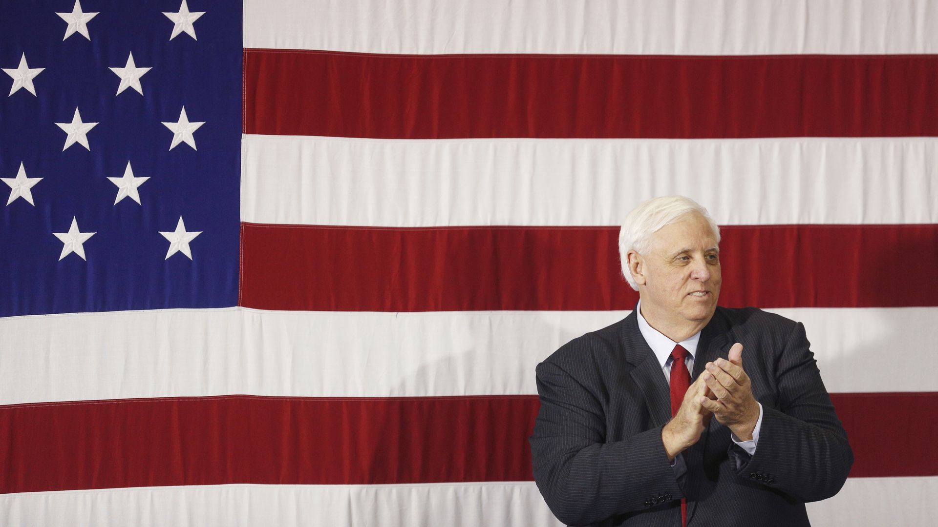 West Virginia Gov. Jim Justice in White Sulphur Springs, West Virginia, in April 2018.