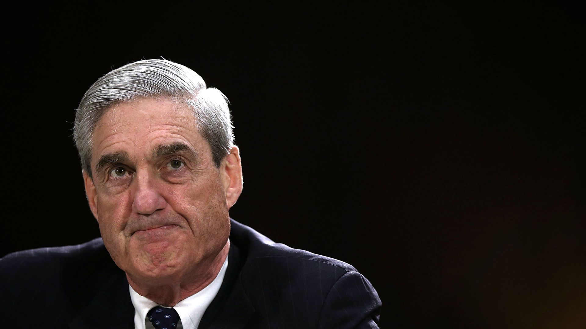 This is an image of Robert Mueller frowning