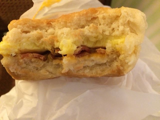 bacon egg and cheese at martha's market in homestead