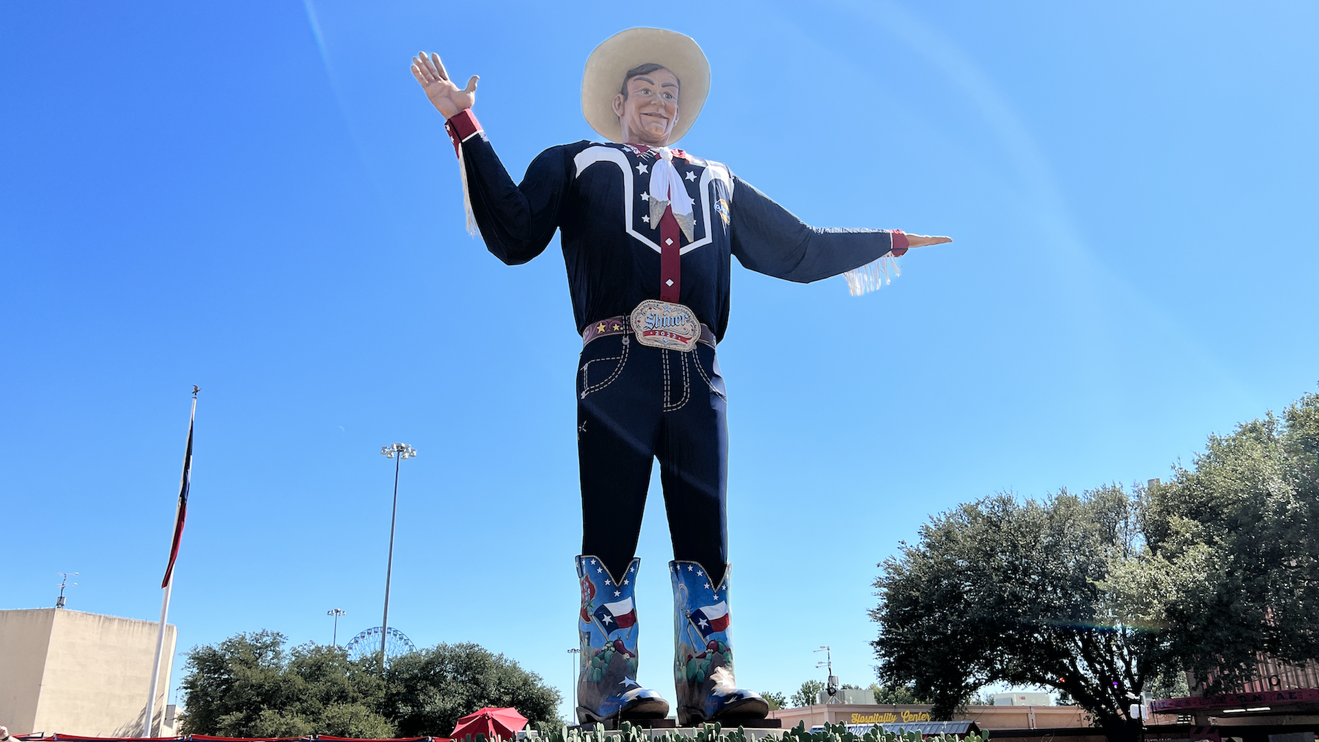A photo of Big Tex at the State Fair of Texas