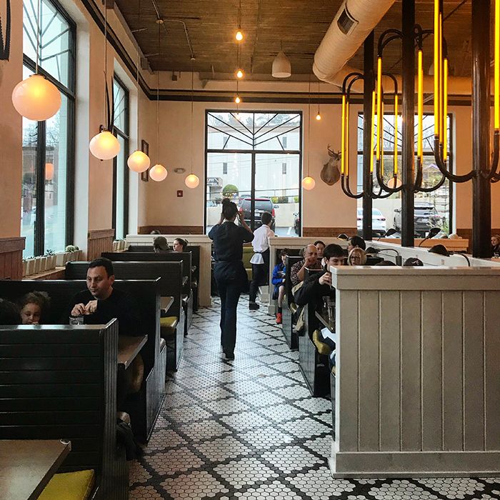 In line with its location in Buckhead, location caters more to families with big booths in which entire families can squeeze.