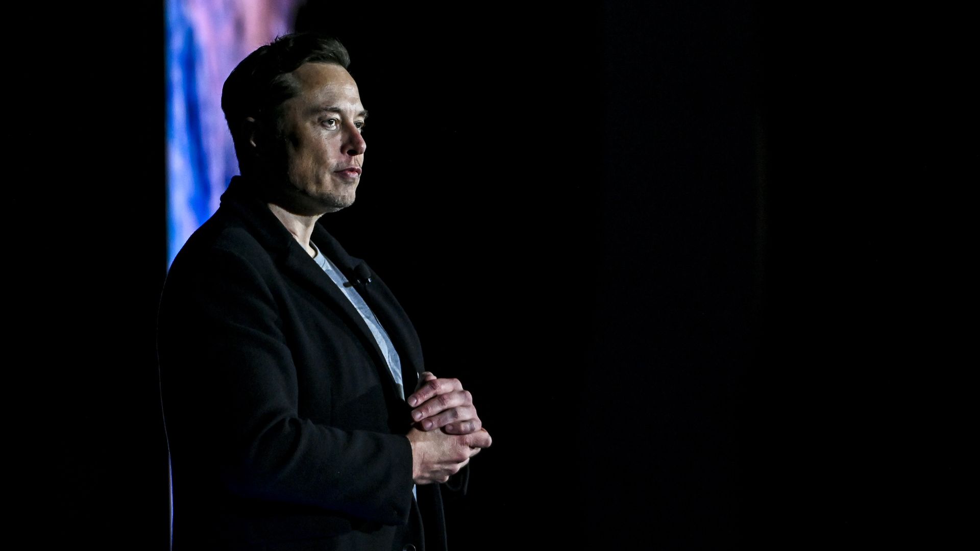 Elon Musk speaking in Texas in February 2022.