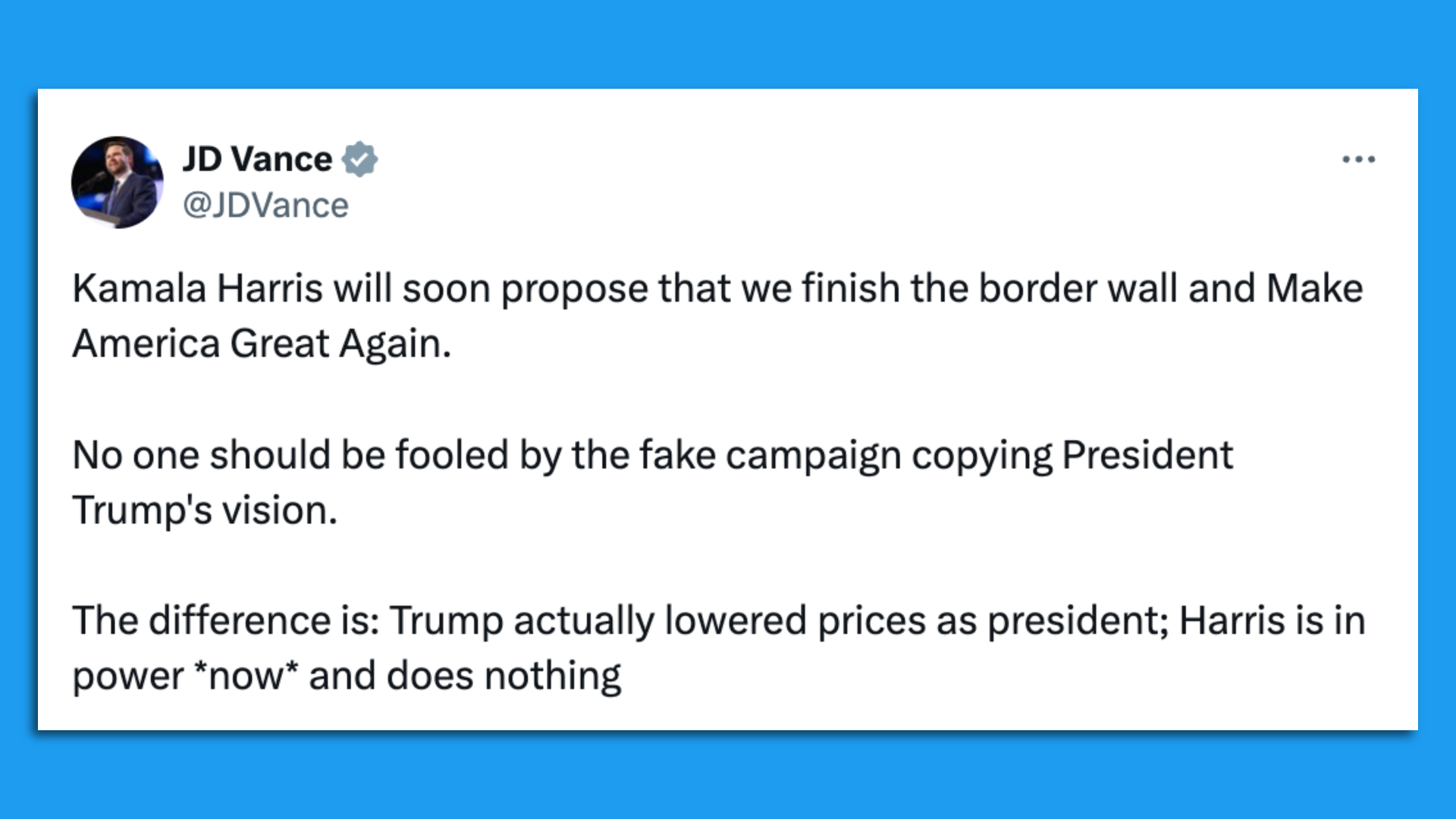 JD Vance tweet