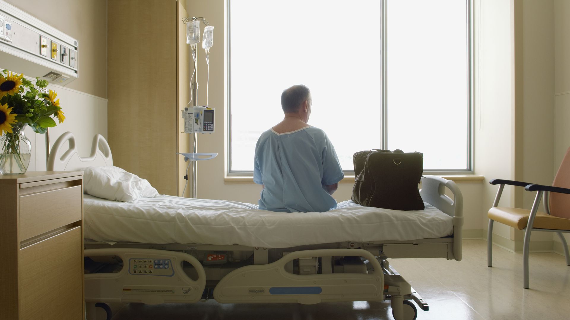 A patient waiting to leave the hospital
