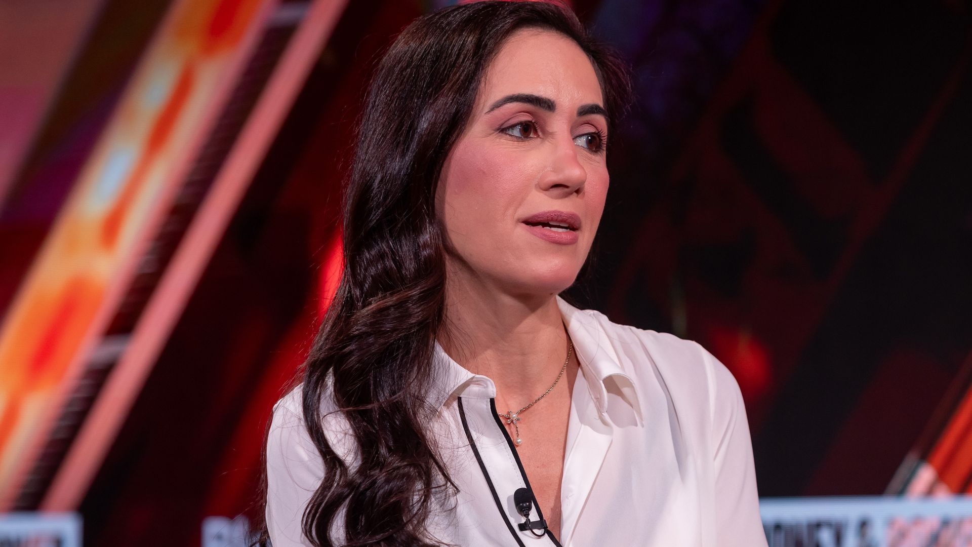 Cristina Junqueira, co-founder of NU Holdings Ltd., at Bloomberg's Women, Money and Power conference in London, UK, on Wednesday, Oct. 1, 2025.
