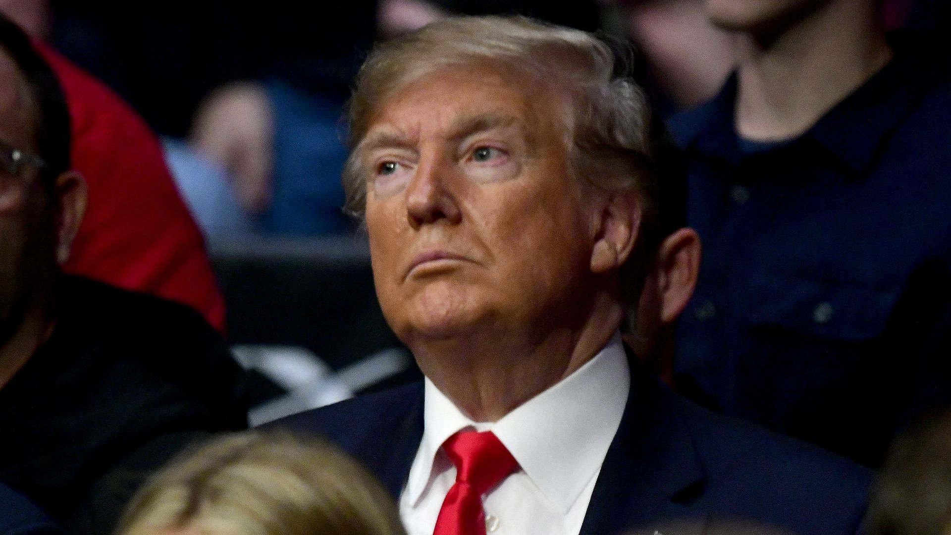President Donald Trump attends UFC 244 at Madison Square Garden on November 02, 2019 in New York City.