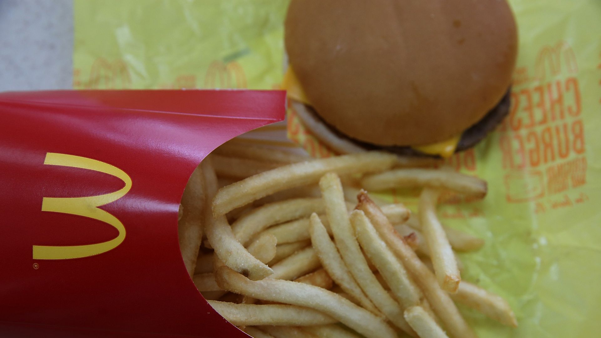 Burger and fries