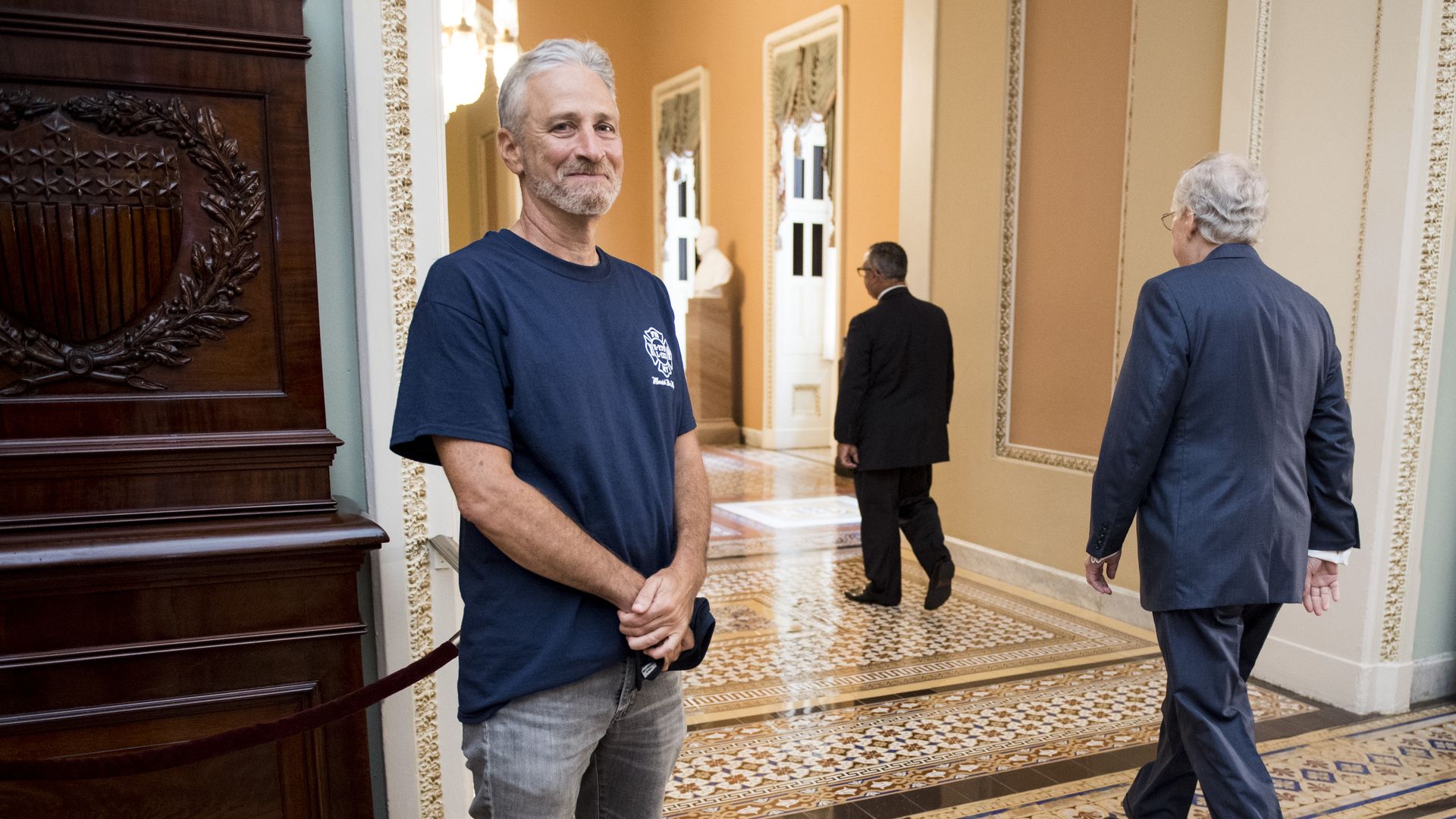 Jon Stewart and Mitch McConnell