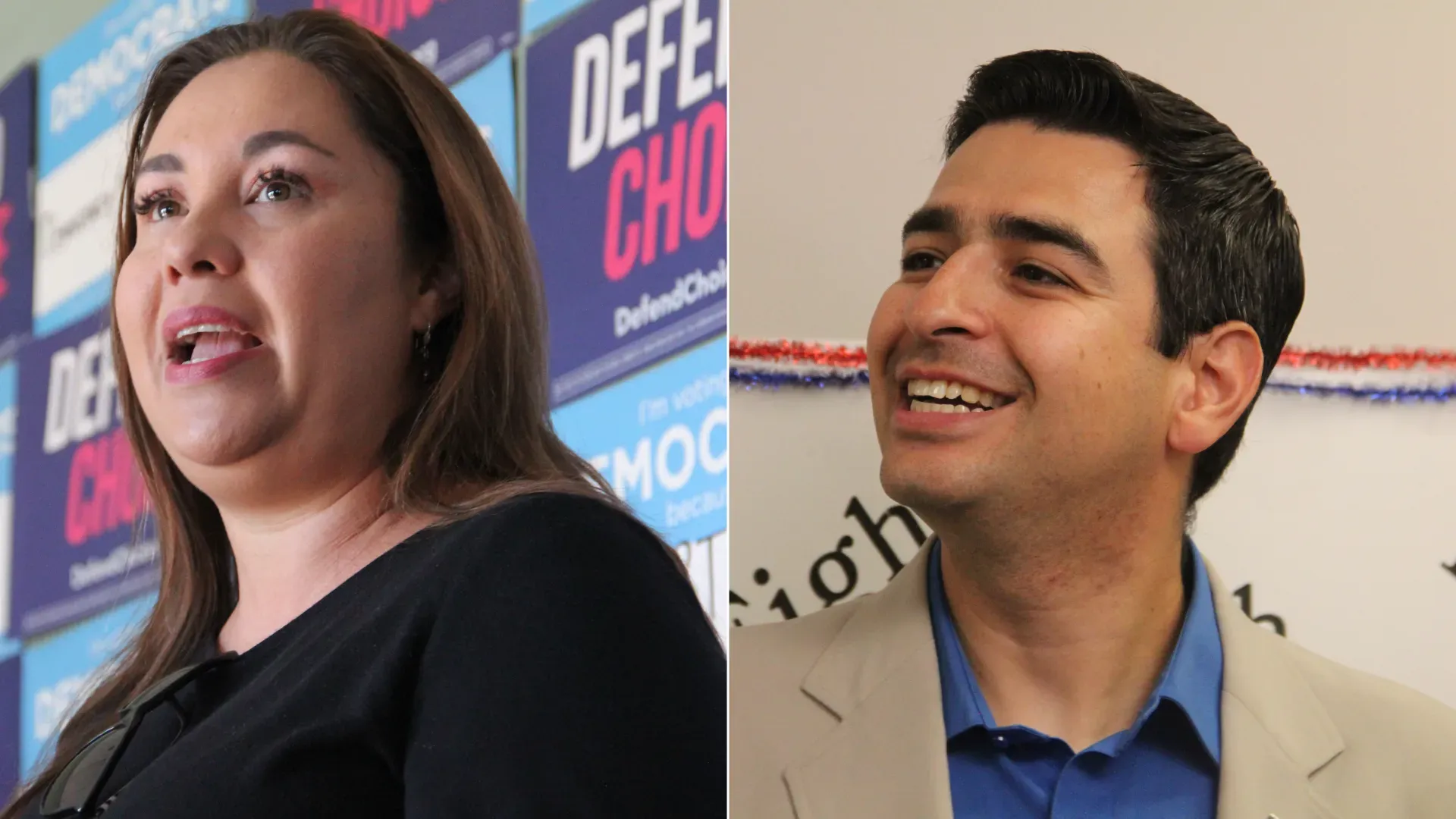 U.S. Rep. Yadira Caraveo, D-Thornton, and state Rep. Gabe Evans.