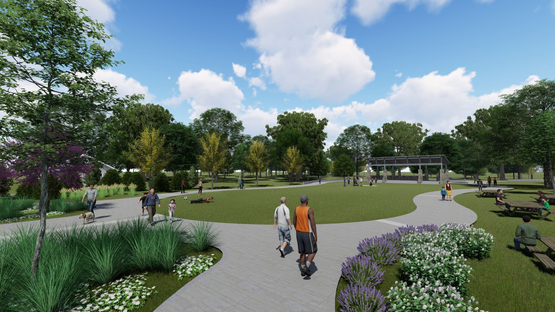A rendering of the planned Enota Park renovations. 