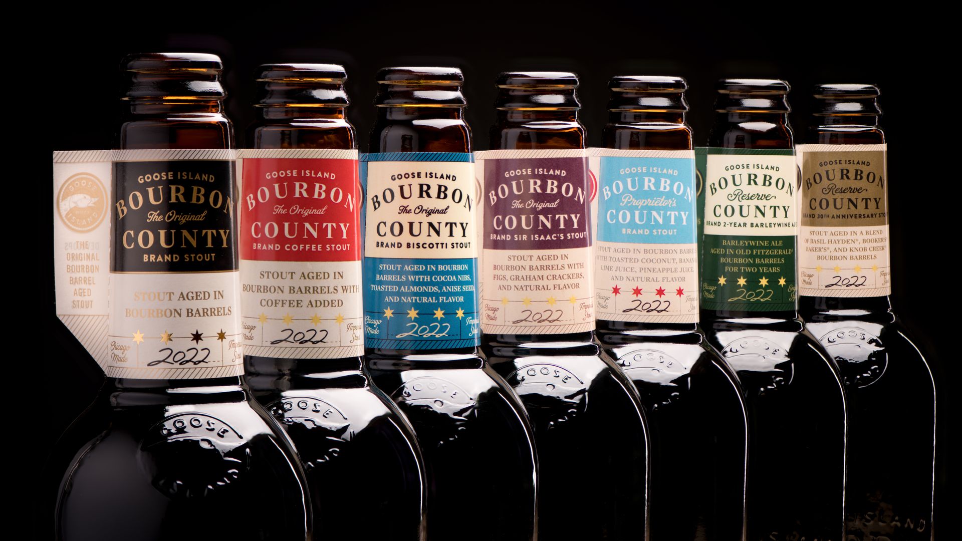 Bourbon County Brand Stout series. Courtesy of Goose Island